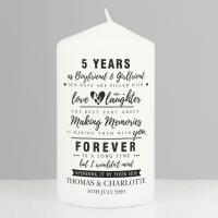 Personalised Anniversary Pillar Candle Extra Image 2 Preview